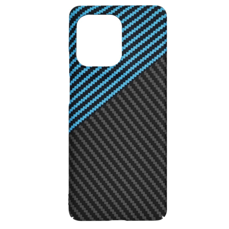 Husa pentru Motorola Edge 50 Pro, Finisaj Premium cu Textura de Carbon, Design Elegant, SKDR CarbonFlex - Bleu - 3 | YEO