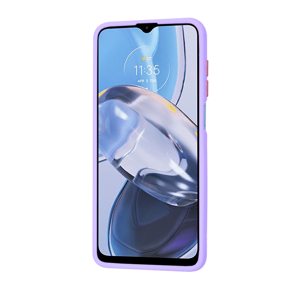 Husa pentru Motorola Moto E22 / Moto E22i, ce Absoarbe Cele mai Aspre Socuri, Skyddar Frosted - Mov deschis - 2 | YEO