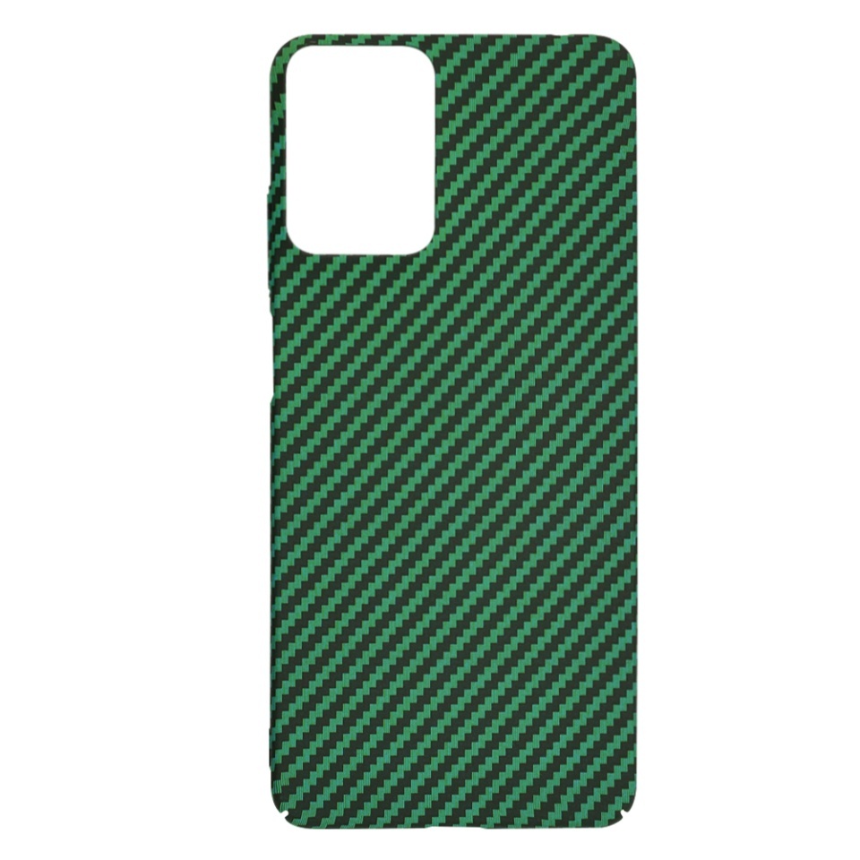 Husa pentru Motorola Moto G04 / Moto G24 / Moto G04s / Moto E14, SKYDDAR INNOVATION, textura carbon, Carbonite FiberShell, set cu sticker, Verde, - 3 | YEO
