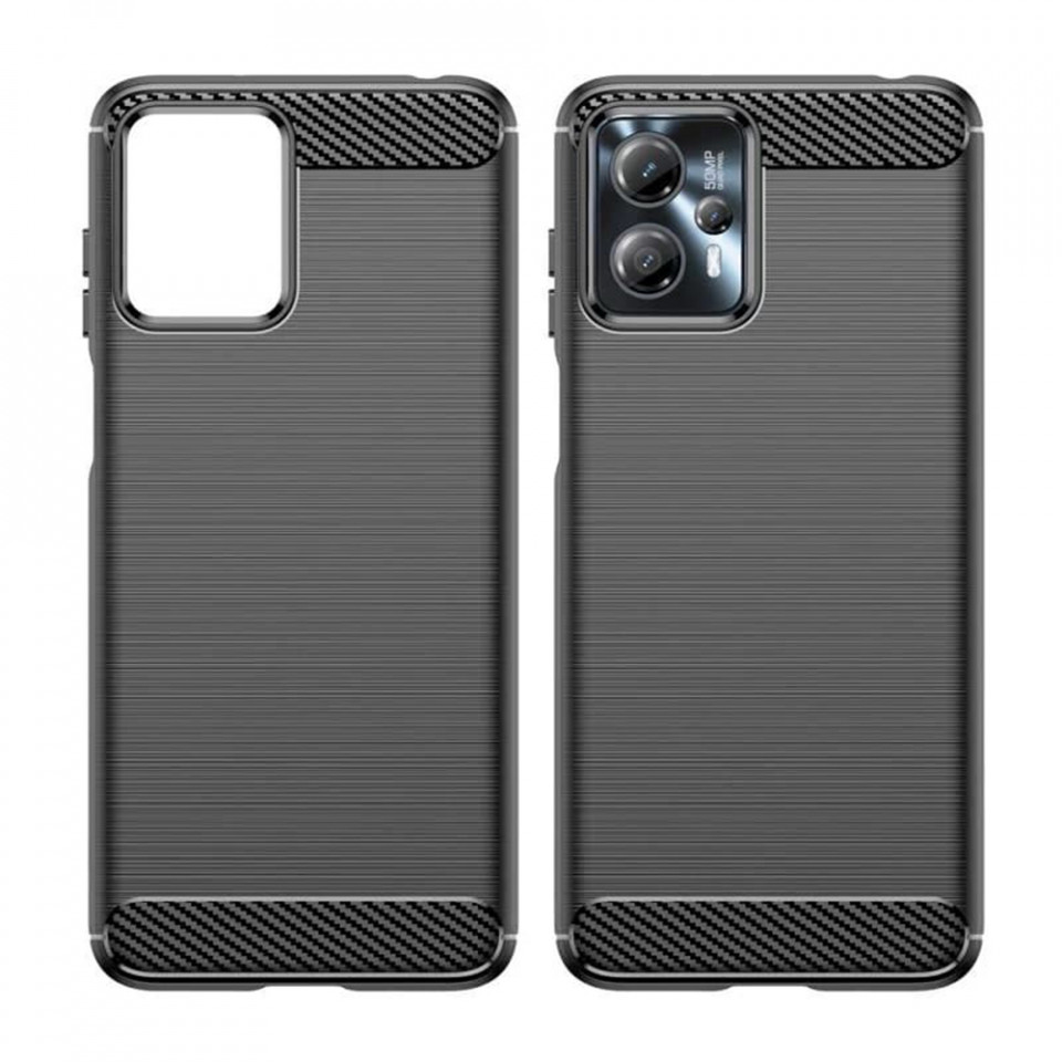 Husa pentru Motorola Moto G13 / G23 / G53 din silicon, Slim, cu textură Fibra Carbon Skyddar - Negru - 1 | YEO