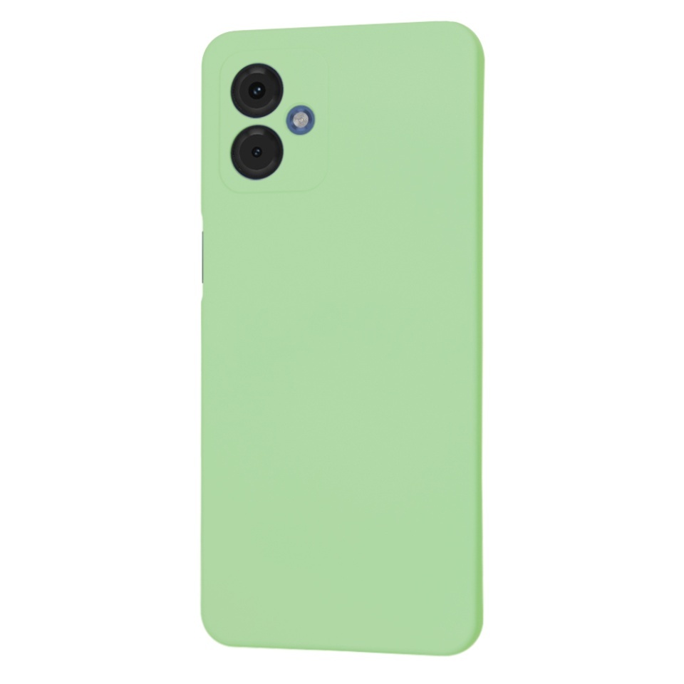 Husa pentru Motorola Moto G14, SKYDDAR INNOVATION, din Silicon Catifelat, SoftElegance, set cu sticker, Verde deschis - 2 | YEO
