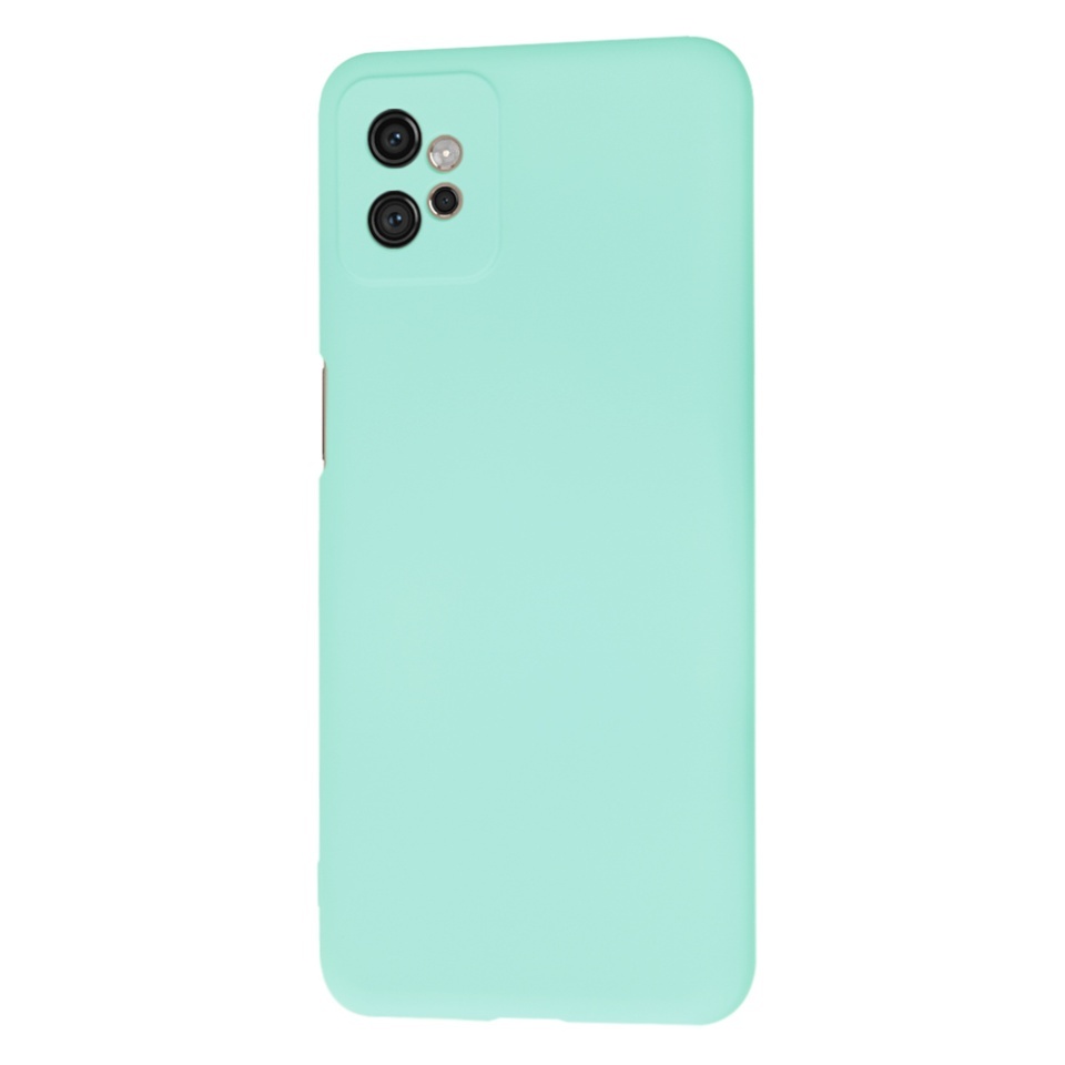 Husa pentru Motorola Moto G32, SKYDDAR INNOVATION, din Silicon Catifelat, SoftElegance, set cu sticker, Turcoaz - 2 | YEO