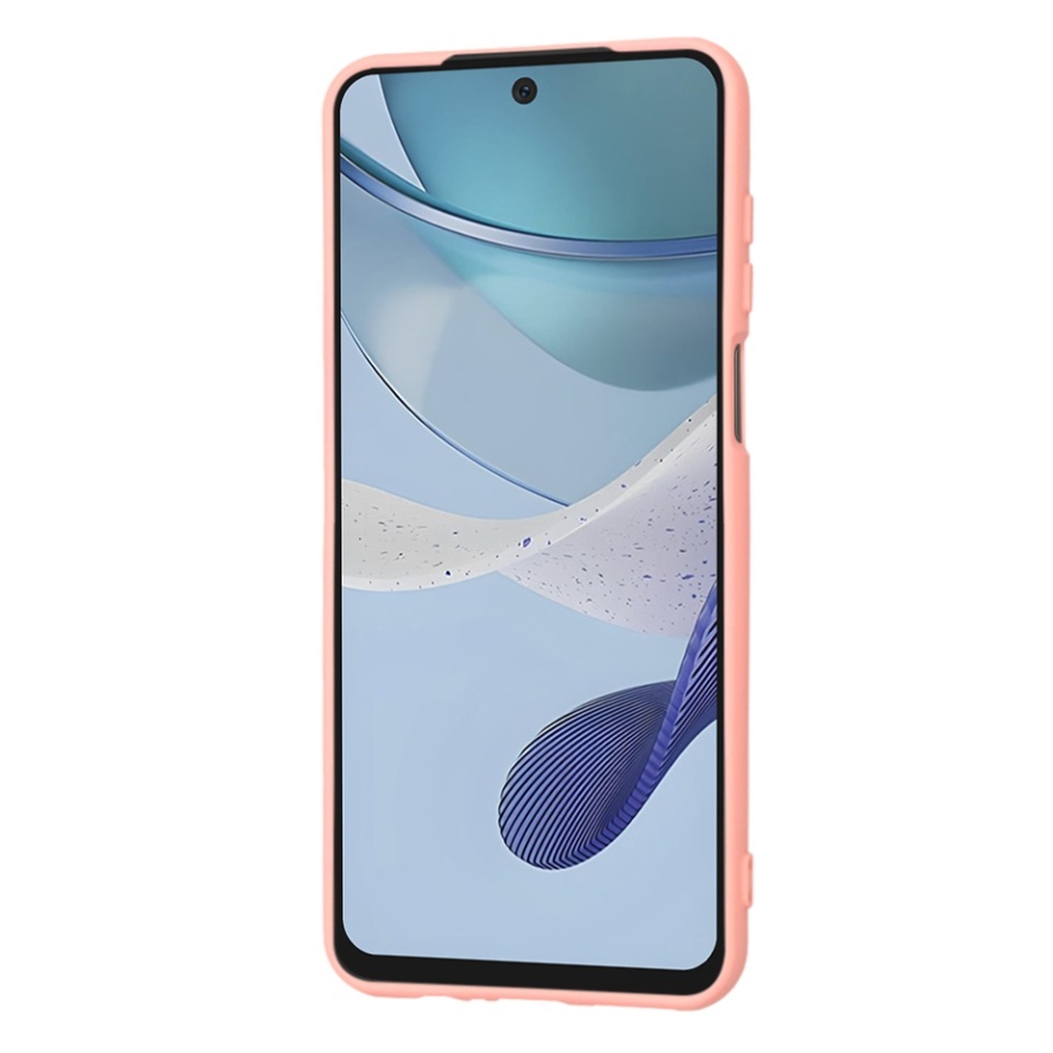 Husa pentru Motorola Moto G53, SKYDDAR INNOVATION, din Silicon Catifelat, SoftElegance, set cu sticker, Roz - 1 | YEO