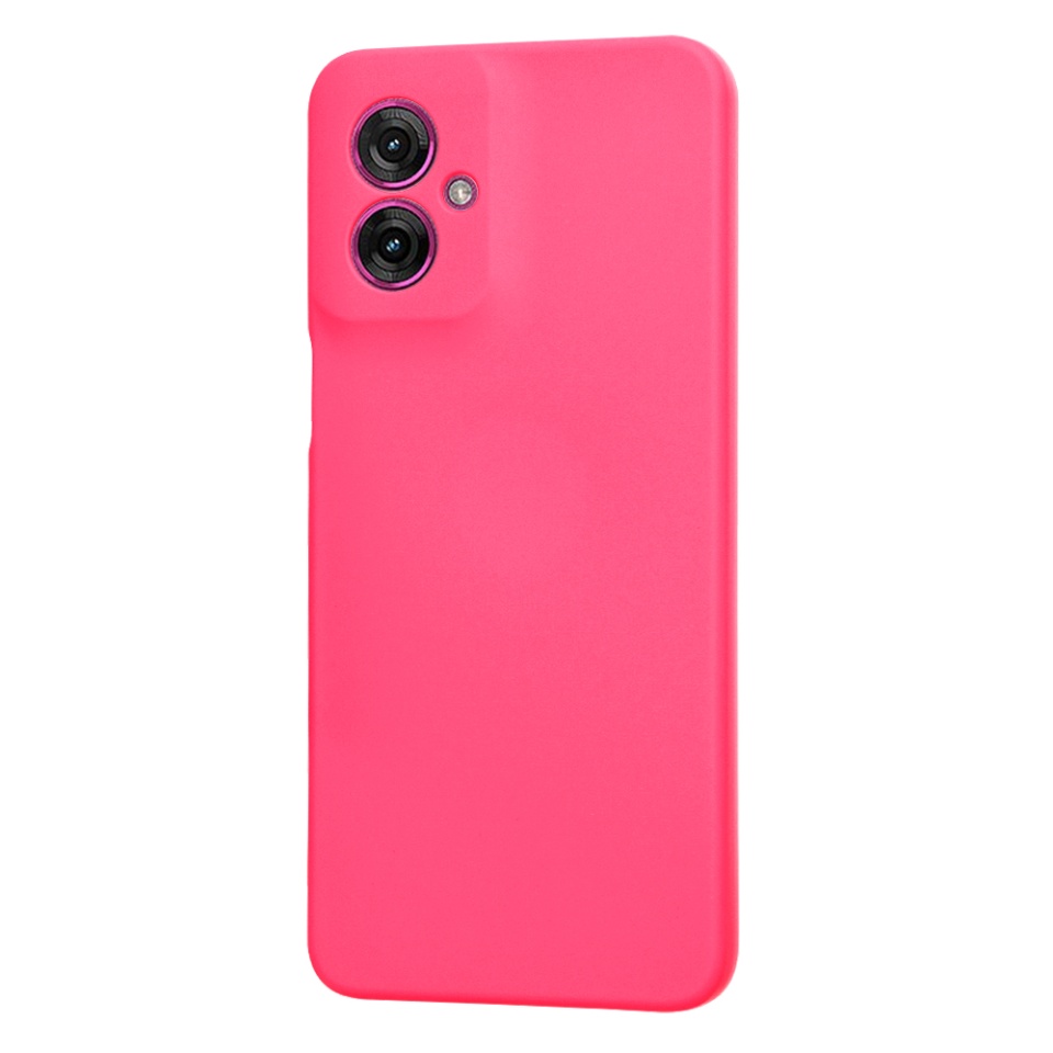 Husa pentru Motorola Moto G55 din Silicon Catifelat, Protectie Premium, Skyddar SoftElegance - Fucsia - 3 | YEO