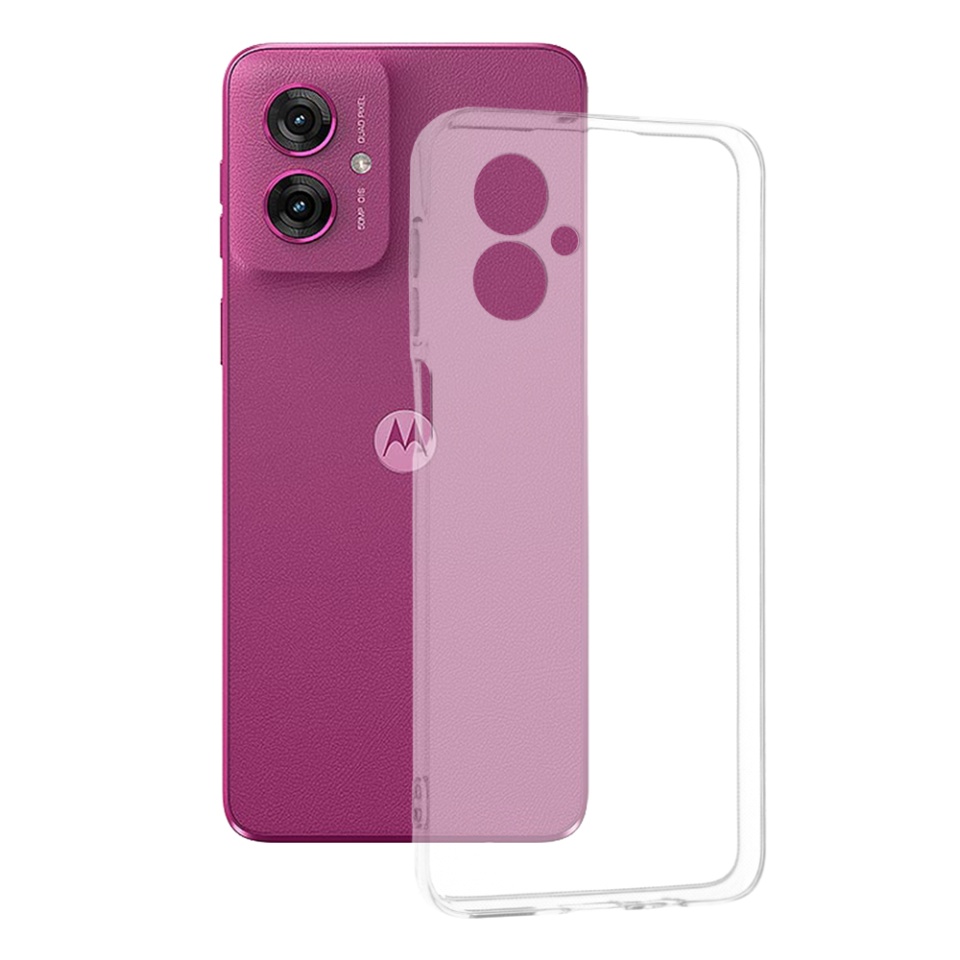 Husa pentru Motorola Moto G55 din silicon transparent, SKDR ClearGuard - Transparent
