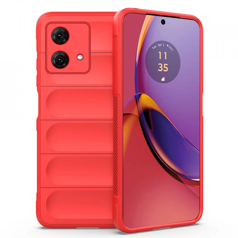 Husa pentru Motorola Moto G84 eleganta, din silicon mat, SKDR Vogue - Rosu