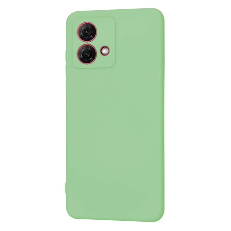 Husa pentru Motorola Moto G84, SKYDDAR INNOVATION, din Silicon Catifelat, SoftElegance, set cu sticker, Verde deschis - 2 | YEO