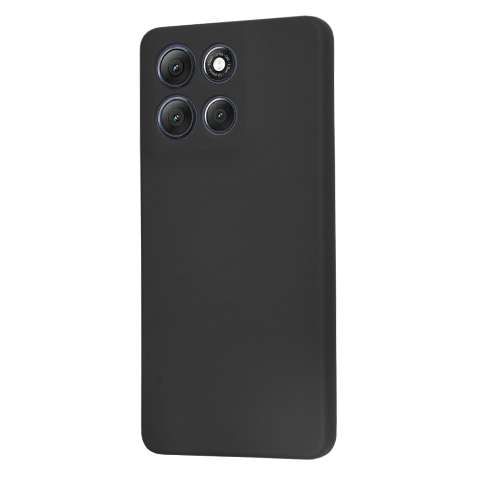 Husa pentru Motorola Moto G86 Power, SKYDDAR INNOVATION, din Silicon Catifelat, SoftElegance, set cu sticker, Negru - 2 | YEO