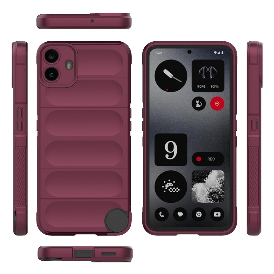 Husa pentru Nothing CMF Phone 1 eleganta, din silicon mat, SKDR Vogue - Bordo - 1 | YEO