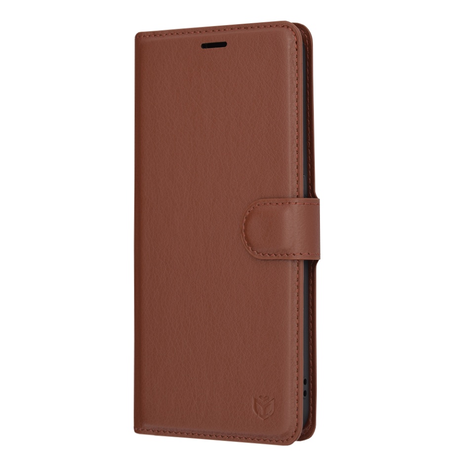 Husa pentru Nothing Phone (2) tip Carte, cu Portofel Interior, Finisaje Premium, SKYDDAR Leather Wallet - Maro - 3 | YEO