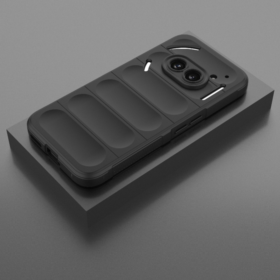 Husa pentru Nothing Phone (2a) eleganta, din silicon mat, SKDR Vogue - Negru - 2 | YEO