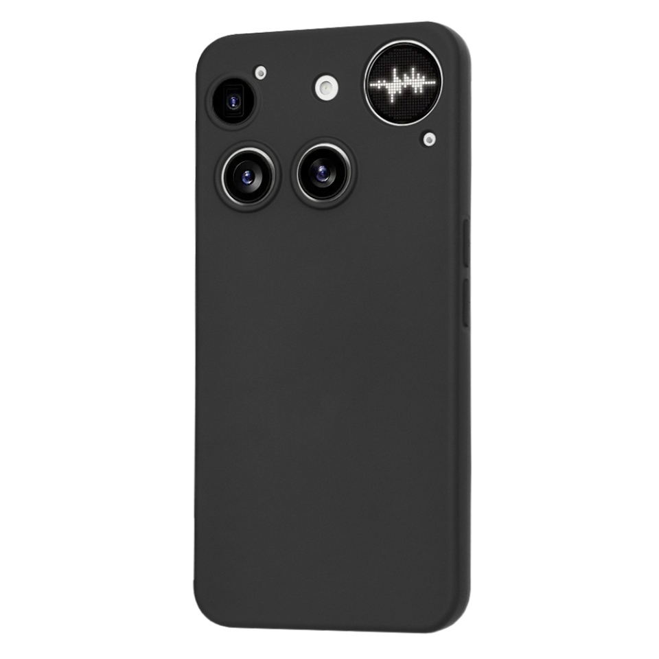 Husa pentru Nothing Phone (3), SKYDDAR INNOVATION, din Silicon Catifelat, SoftElegance, set cu sticker, Negru - 2 | YEO