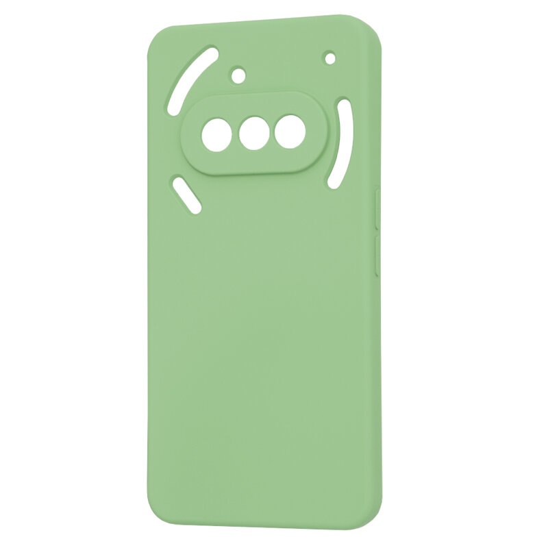 Husa pentru Nothing Phone (3a), SKYDDAR INNOVATION, SoftElegance din Silicon Catifelat, set cu sticker, Verde deschis - 3 | YEO
