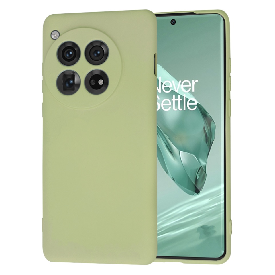 Husa pentru OnePlus 12 din Silicon Catifelat, Protectie Premium, Skyddar SoftElegance - Verde