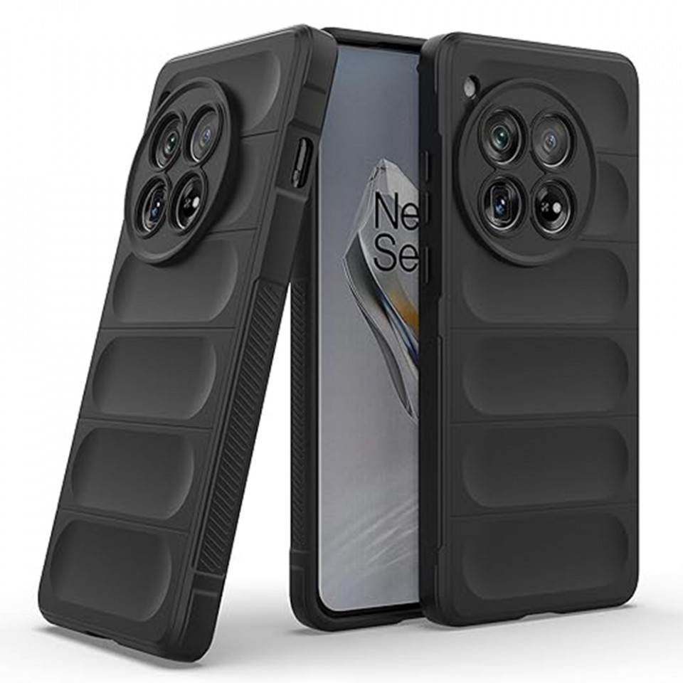 Husa pentru OnePlus 12 eleganta, din silicon mat, SKDR Vogue - Negru