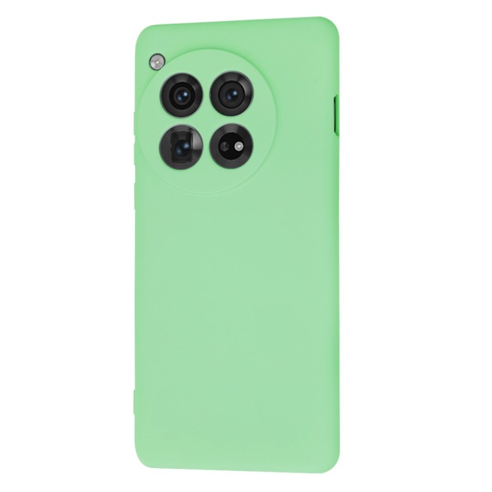 Husa pentru OnePlus 12, SKYDDAR INNOVATION, din Silicon Catifelat, SoftElegance, set cu sticker, Verde deschis - 2 | YEO