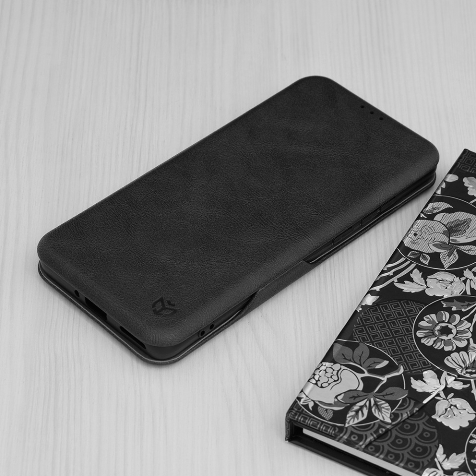 Husa pentru OnePlus 12, SKYDDAR INNOVATION, Safe Wallet tip carte din Piele Ecologica, Suport Carduri, Inchidere Magnetica, Negru, set cu sticker - 3 | YEO