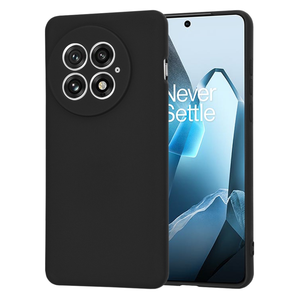 Husa pentru OnePlus 13 din Silicon Catifelat, Protectie Premium, SoftElegance - Negru