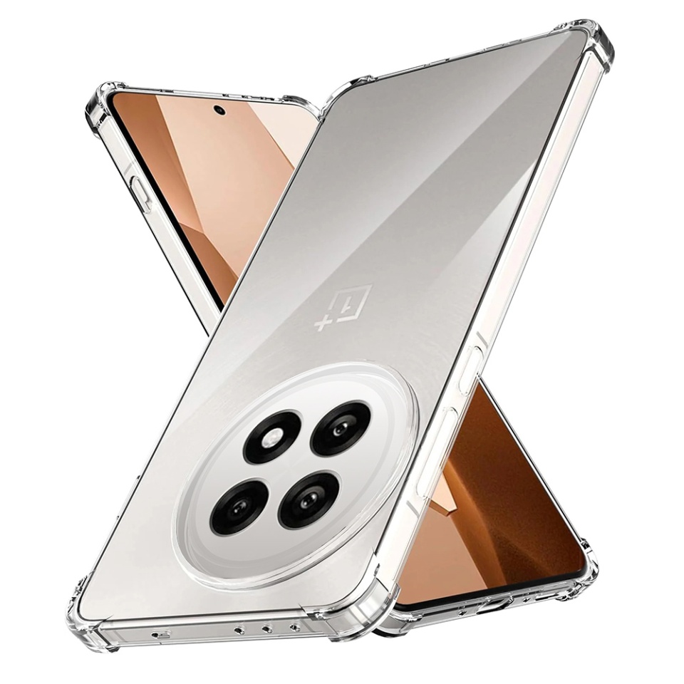 Husa pentru OnePlus 13R , SKYDDAR INNOVATION, Shockproof Clear din Silicon Slim, Transparenta, set cu sticker