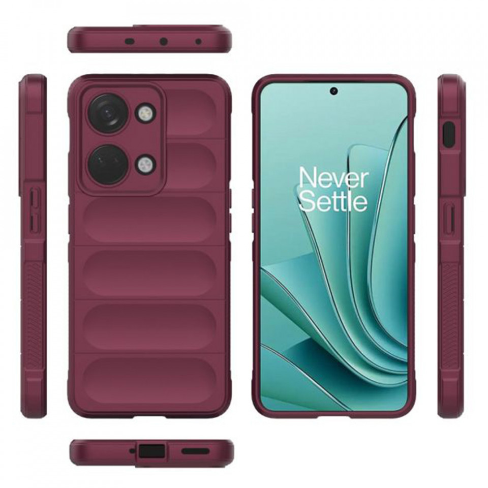 Husa pentru OnePlus Nord 3 eleganta, din silicon mat, SKDR Vogue - Bordo - 1 | YEO