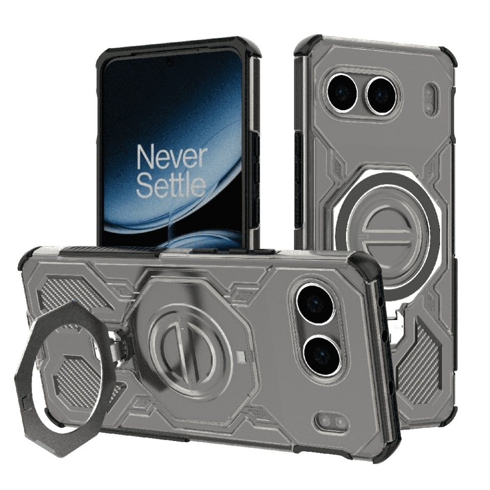 Husa pentru OnePlus Nord 4, Antisoc, SKYDDAR INOVATION, Carbon Shield PRO, Magsafe, set cu sticker, Fumuriu