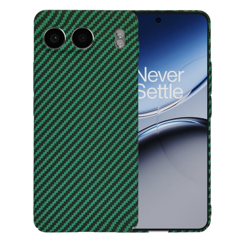 Husa pentru OnePlus Nord 4, Finisaj Premium cu Textura de Carbon, Design Elegant, SKDR CarbonFlex - Verde