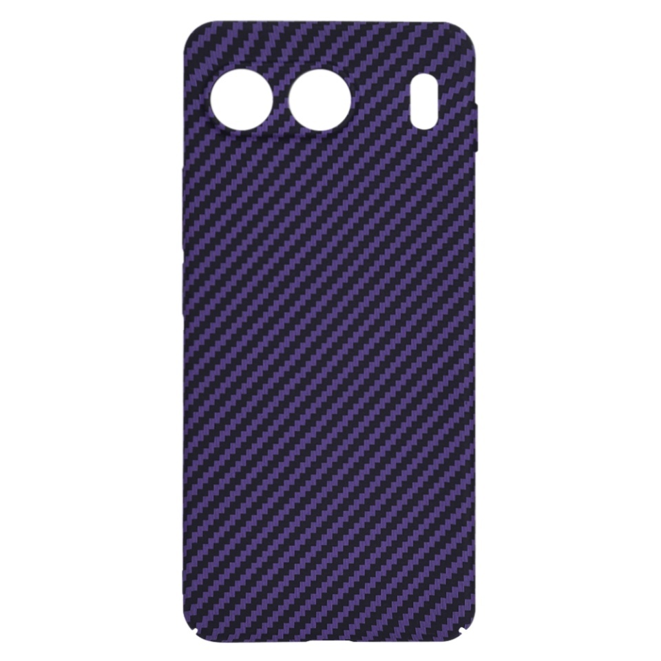 Husa pentru OnePlus Nord 4, SKYDDAR INNOVATION, textura carbon, Carbonite FiberShell, set cu sticker, Mov, - 3 | YEO