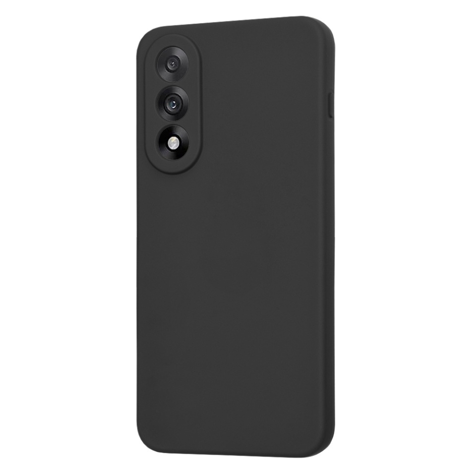 Husa pentru OnePlus Nord 5, SKYDDAR INNOVATION, din Silicon Catifelat, SoftElegance, set cu sticker, Negru - 2 | YEO