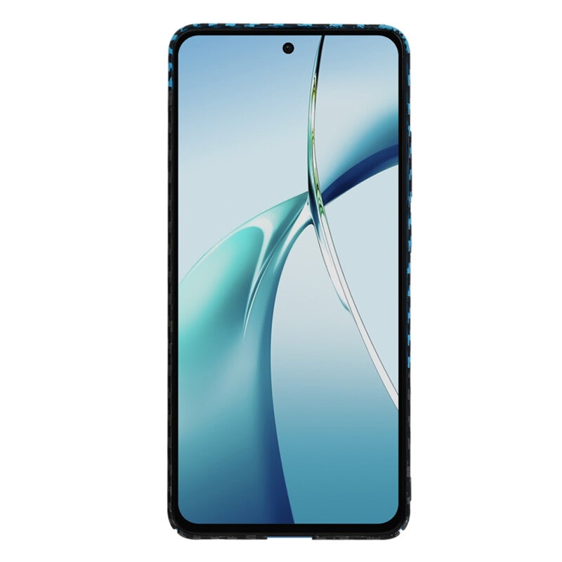 Husa pentru OnePlus Nord CE4 Lite, Finisaj Premium cu Textura de Carbon, Design Elegant, SKDR CarbonFlex - Bleu - 1 | YEO