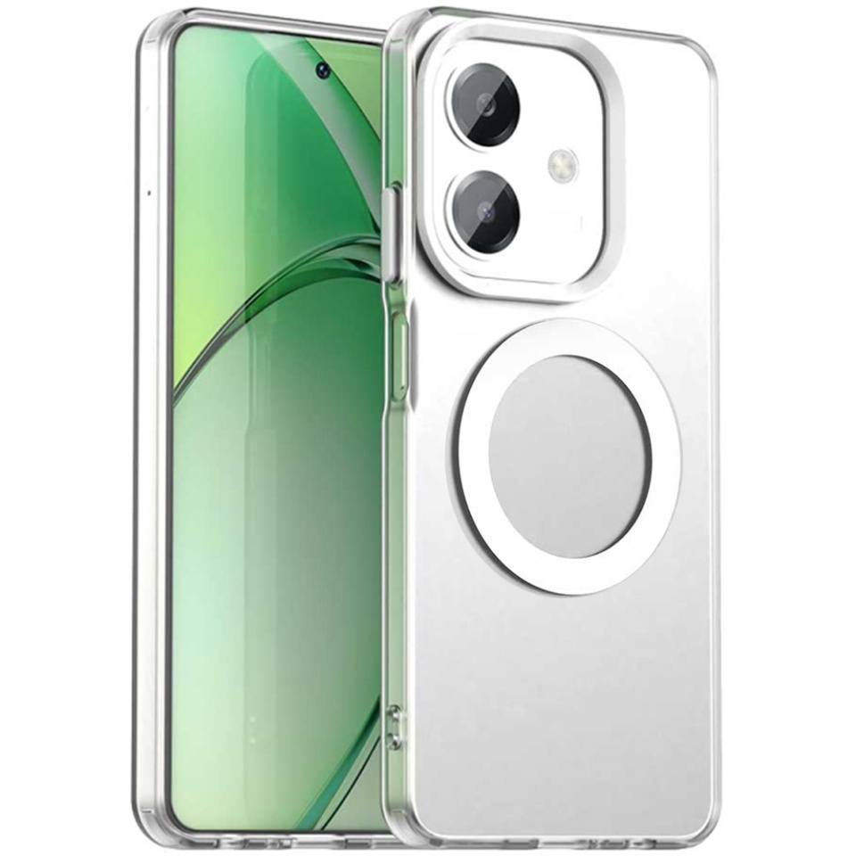 Husa pentru Oppo A40 4G / A60 5G, SKYDDAR INOVATION, CandyCase, Magsafe, set cu sticker, Alb