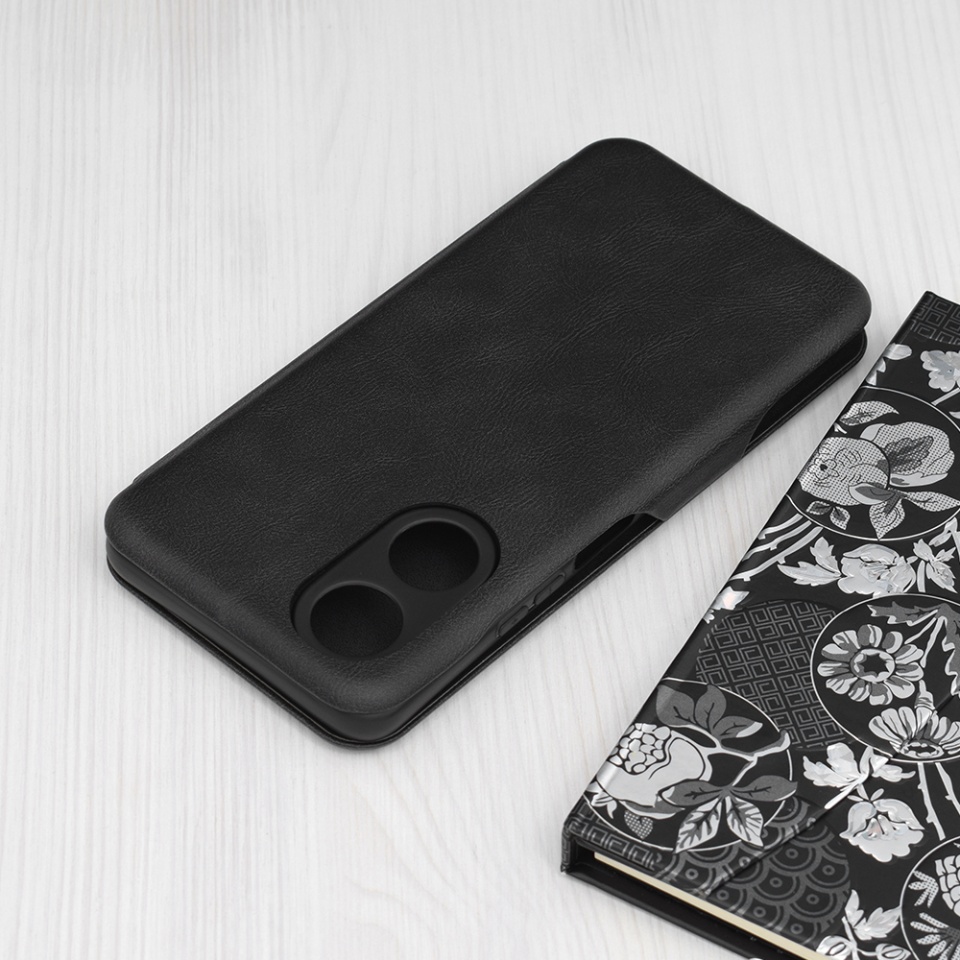 Husa pentru Oppo A58 4G, SKYDDAR INNOVATION, Safe Wallet tip carte din Piele Ecologica, Suport Carduri, Inchidere Magnetica, Negru, set cu sticker - 5