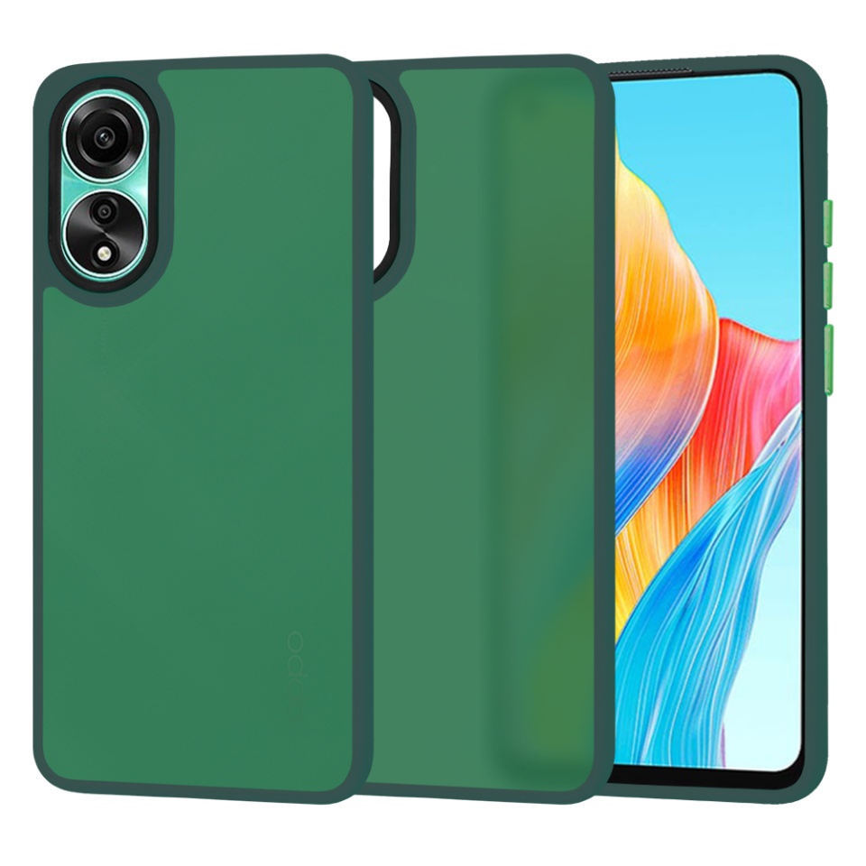 Husa pentru Oppo A78 4G, ce Absoarbe Cele mai Aspre Socuri, Skyddar Frosted - Verde inchis
