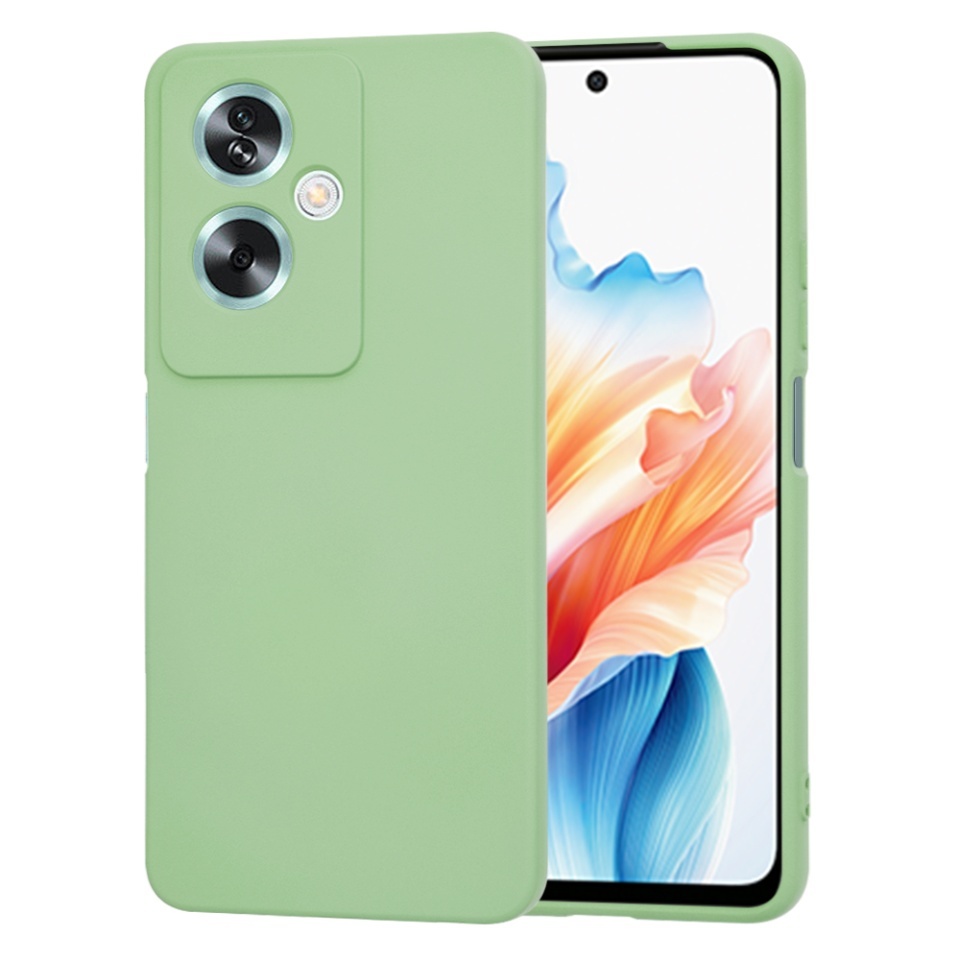 Husa pentru Oppo A79 5G / OnePlus Nord N30 SE, SKYDDAR INNOVATION, din Silicon Catifelat, SoftElegance, set cu sticker, Verde deschis