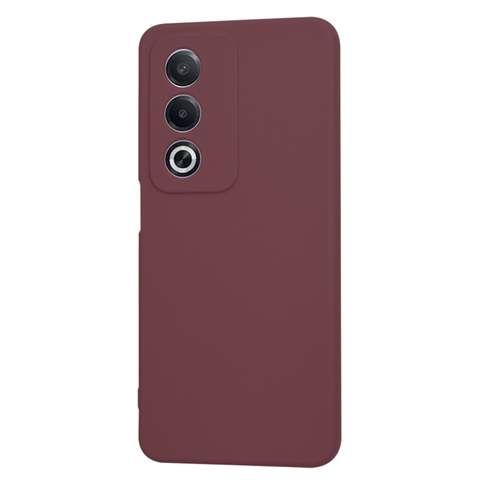 Husa pentru Oppo A80 5G din Silicon Catifelat, Protectie Premium, Skyddar SoftElegance - Bordo - 5