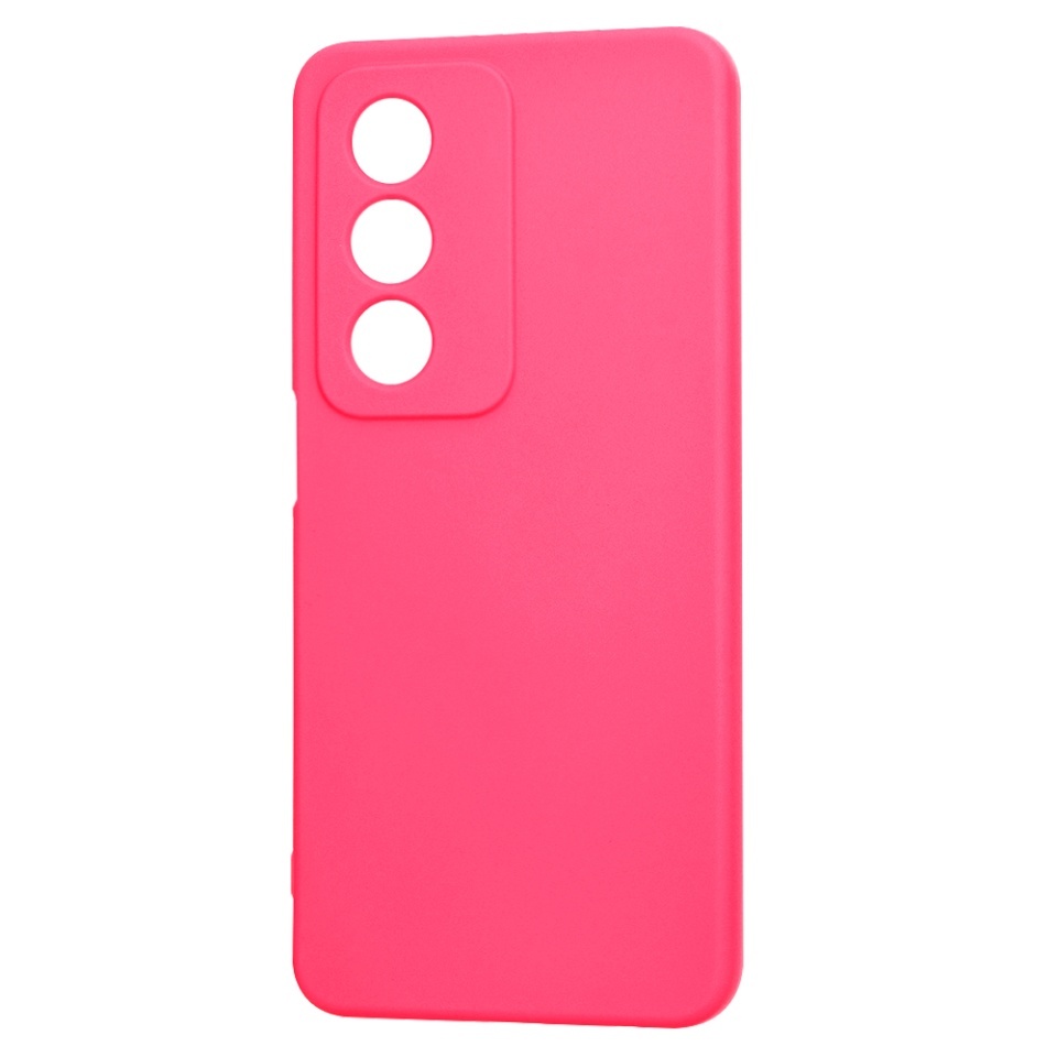 Husa pentru Oppo A80 5G, SKYDDAR INNOVATION, din Silicon Catifelat, SoftElegance, set cu sticker, Fucsia - 3 | YEO