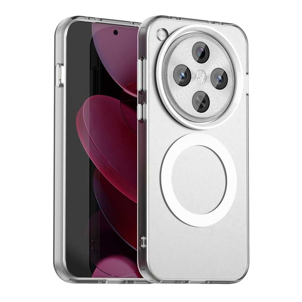 Husa pentru Oppo Find X8 Pro, SKYDDAR INOVATION, CandyCase, Magsafe, set cu sticker, Alb