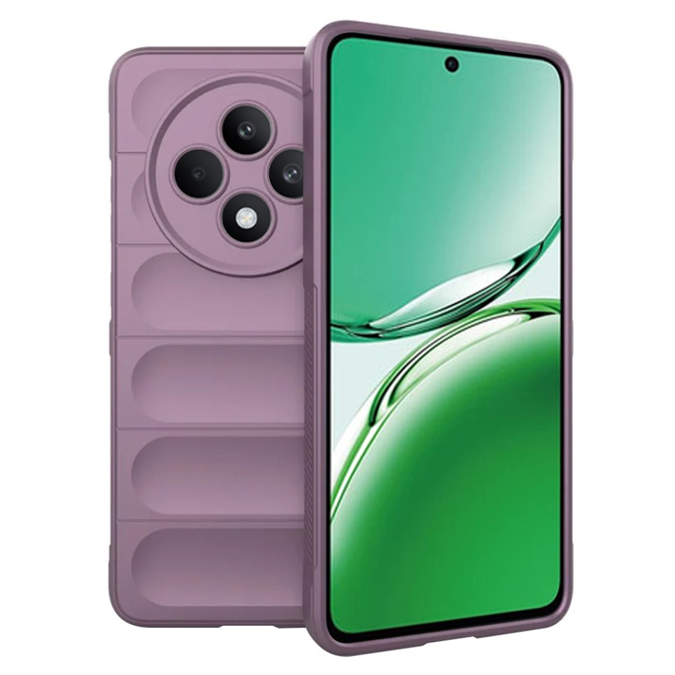 Husa pentru Oppo Reno12 F 4G, SKYDDAR INNOVATION, Vogue din Silicon Mat, set cu sticker, Mov