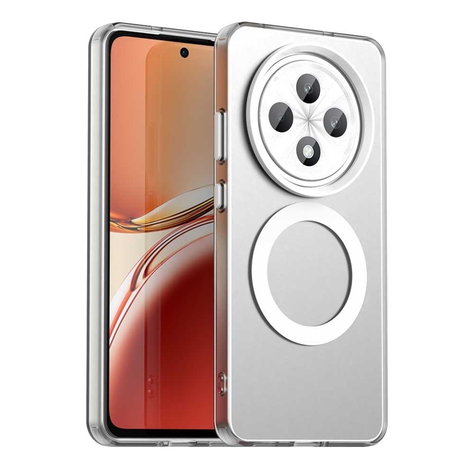 Husa pentru Oppo Reno12 F 5G / Reno12 FS 5G / Reno12 F 4G / Reno12 FS 4G, SKYDDAR INOVATION, CandyCase, Magsafe, set cu sticker, Alb