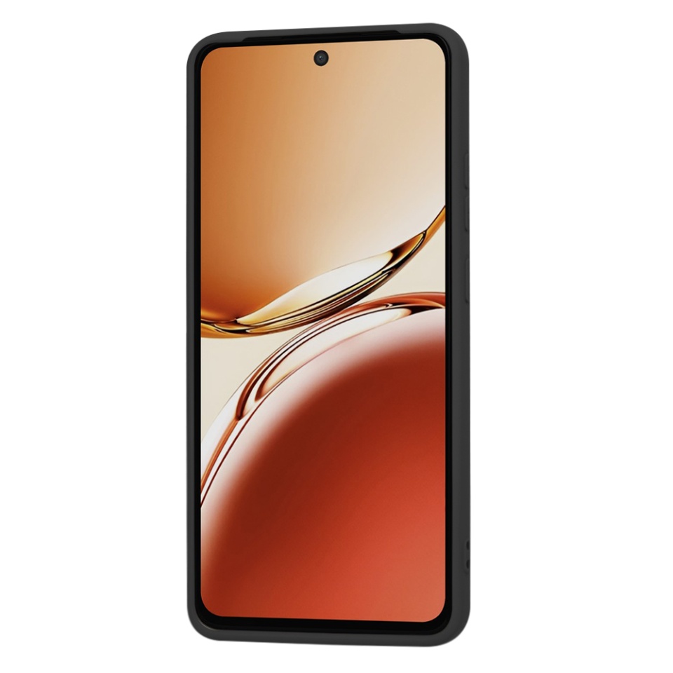 Husa pentru Oppo Reno12 F 5G / Reno12 FS / Reno12 F 4G din Silicon Catifelat, Protectie Premium, Skyddar SoftElegance - Negru - 1 | YEO