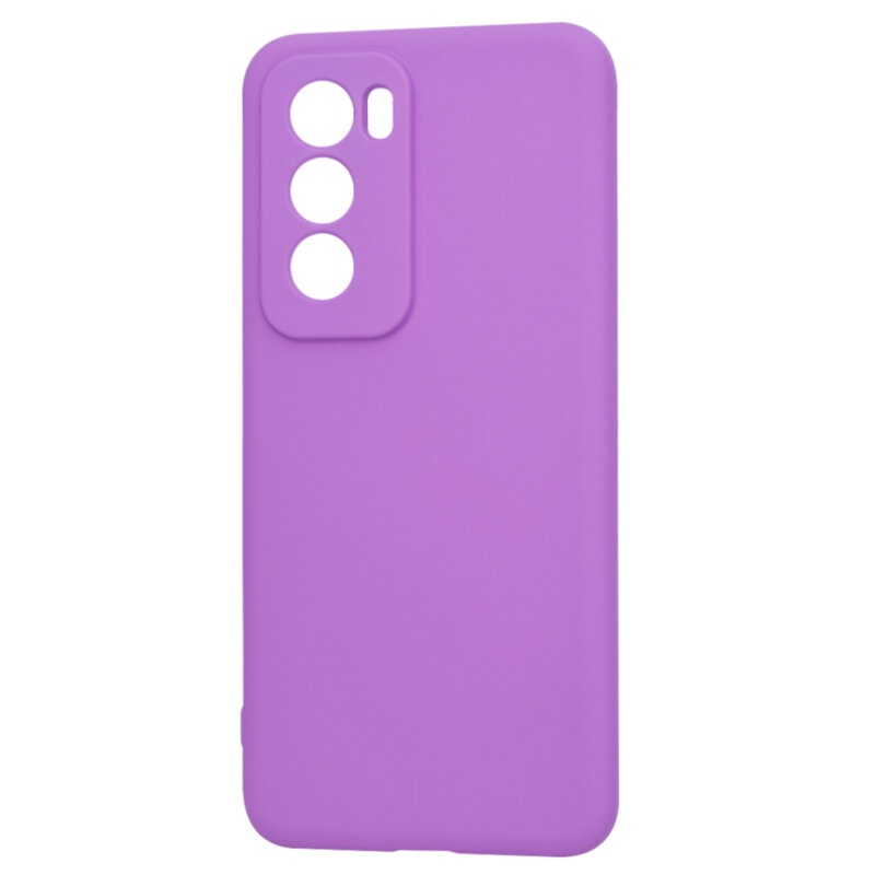 Husa pentru Oppo Reno12 Pro din Silicon Catifelat, Protectie Premium, Skyddar SoftElegance - Mov - 3 | YEO