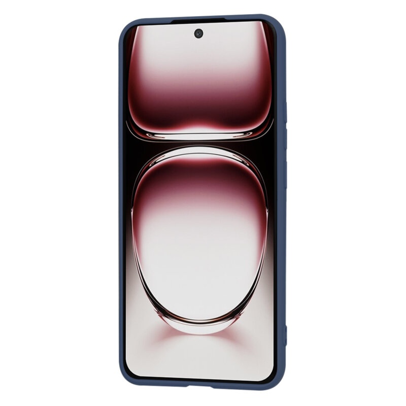 Husa pentru Oppo Reno12 Pro din Silicon Catifelat, Protectie Premium, Skyddar SoftElegance - Bleumarin - 1 | YEO