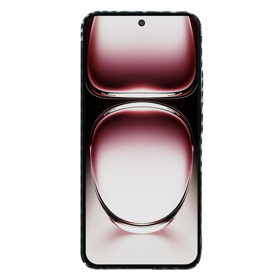 Husa pentru Oppo Reno12 Pro, SKYDDAR INNOVATION, textura carbon, Carbonite FiberShell, set cu sticker, Gri, - 1 | YEO