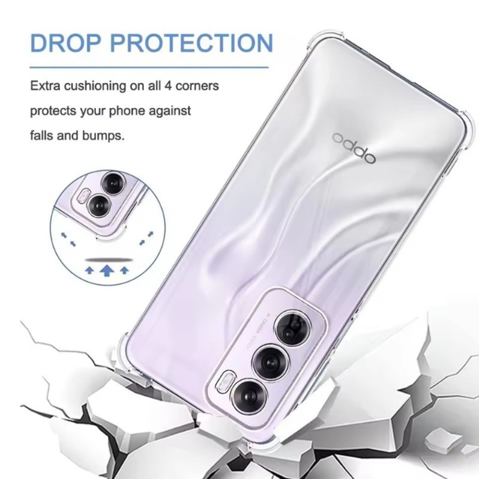 Husa pentru Oppo Reno13 F 4G / Reno13 F 5G , SKYDDAR INNOVATION, Shockproof Clear din Silicon Slim, Transparenta, set cu sticker - 1 | YEO