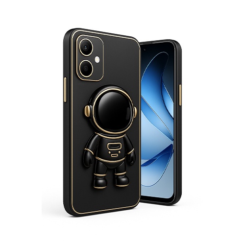 Husa pentru Oppo Reno13 F, suport Kickstand Astronaut,Negru