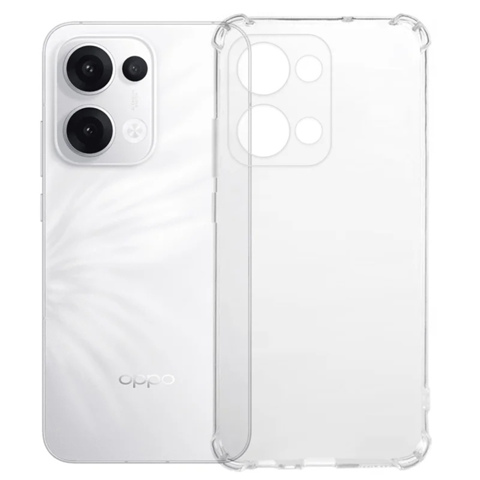Husa pentru Oppo Reno13 , SKYDDAR INNOVATION, Shockproof Clear din Silicon Slim, Transparenta, set cu sticker - 3 | YEO
