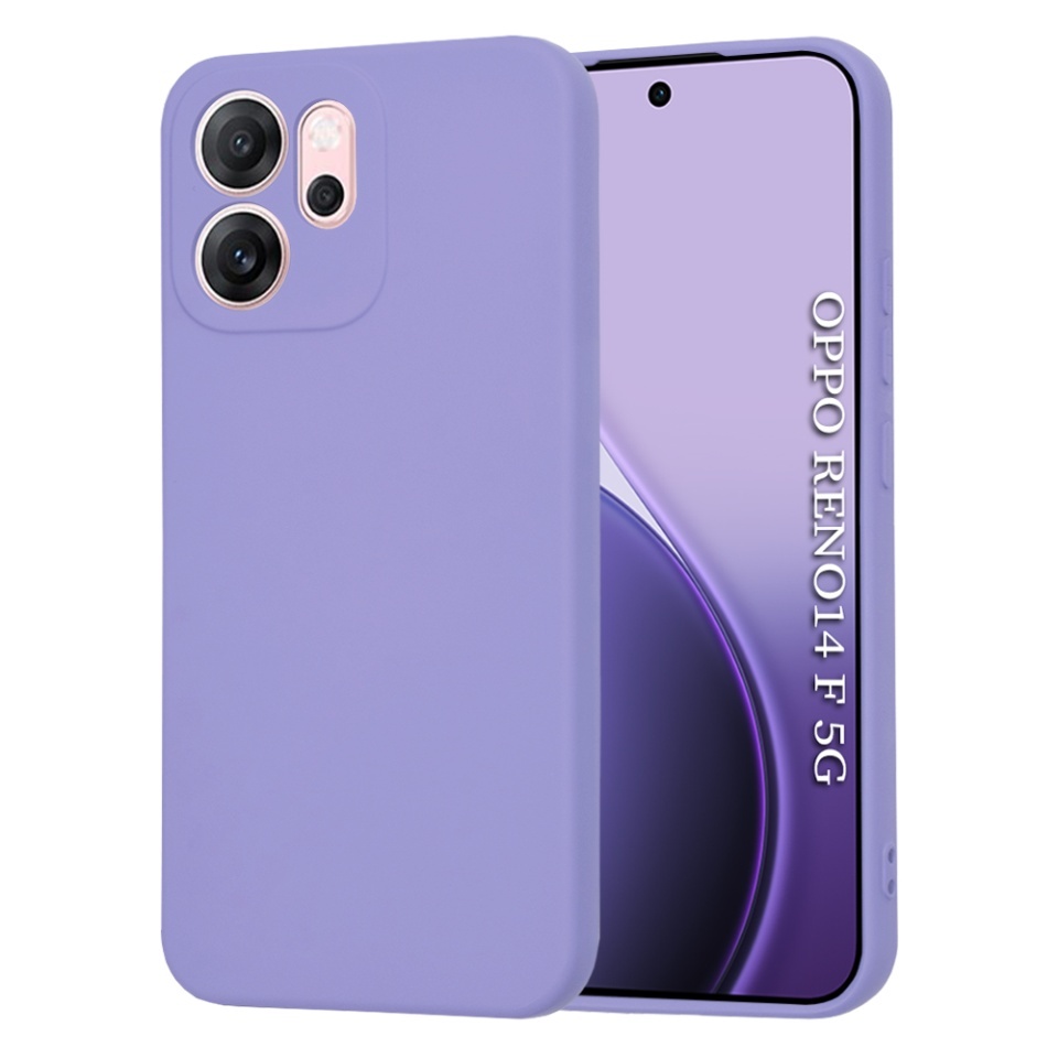 Husa pentru Oppo Reno14 F, SKYDDAR INNOVATION, din Silicon Catifelat, SoftElegance, set cu sticker, Violet