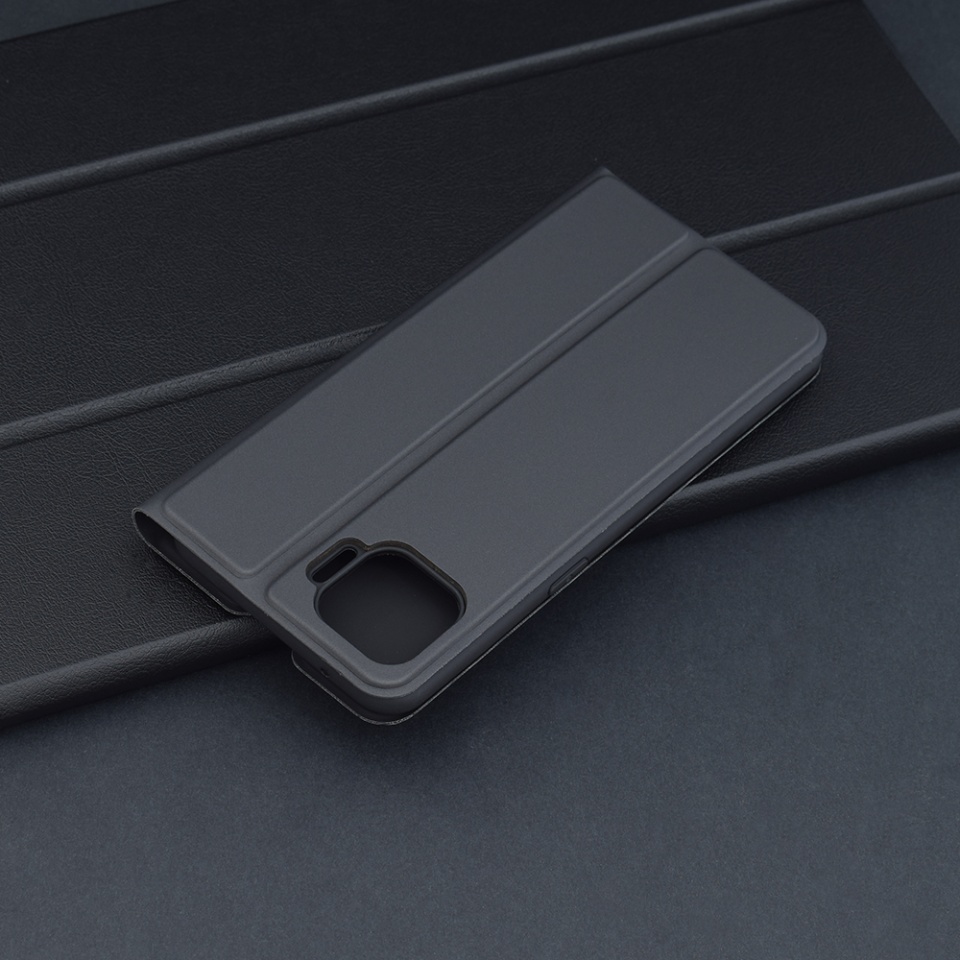 Husa pentru Oppo Reno4 Lite, SKYDDAR INNOVATION, Magskin Book, tip Carte cu Portofel Interior, set cu sticker, Negru - 3 | YEO