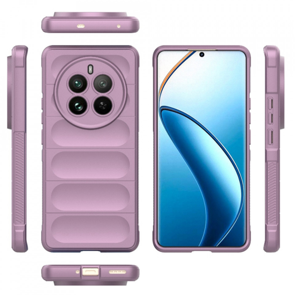Husa pentru Realme 12 Pro / 12 Pro+ eleganta, din silicon mat, SKDR Vogue - Mov - 1 | YEO