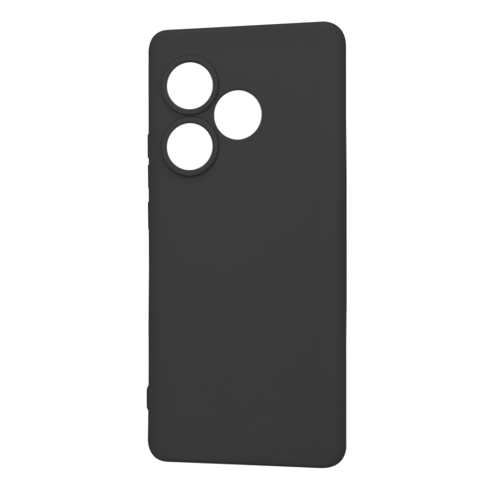 Husa pentru Realme GT 6 / GT 6T din Silicon Catifelat, Protectie Premium, Skyddar SoftElegance - Negru - 1 | YEO