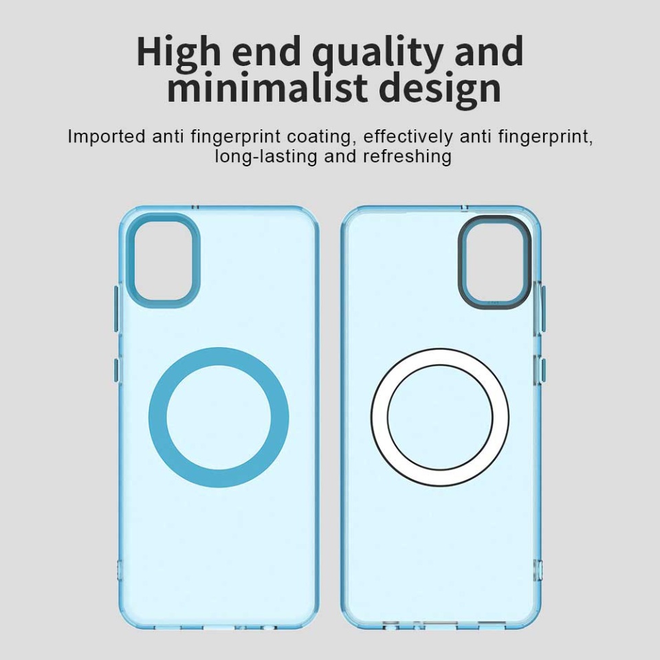 Husa pentru Samsung Galaxy A05, SKYDDAR INOVATION, CandyCase, Magsafe, set cu sticker, Albastru - 1 | YEO